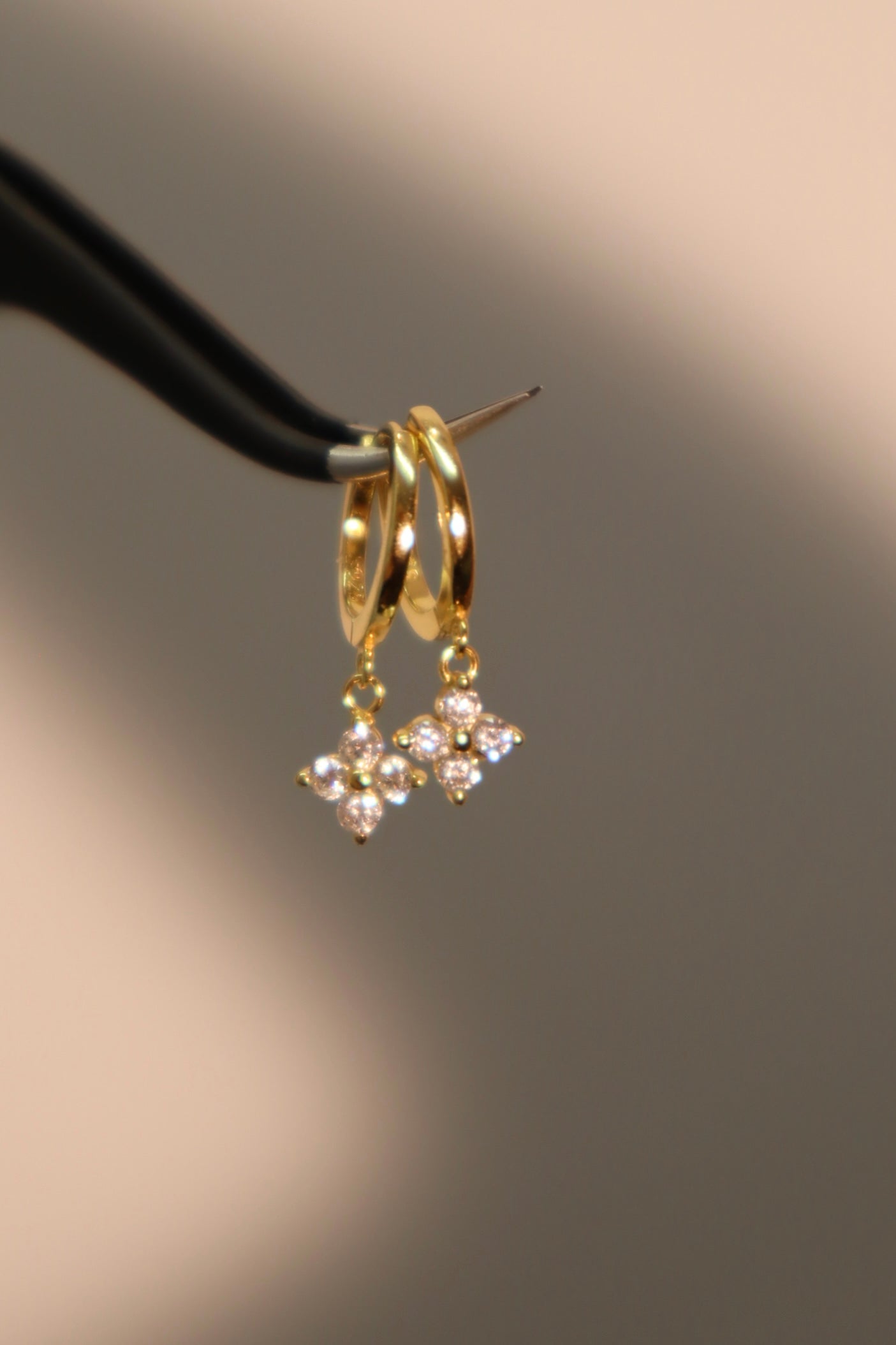 18K Gold Vermeil Starlight Petal Hoop Earrings