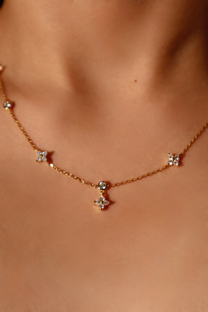18K Gold Vermeil Multi Starlight Petal Necklace