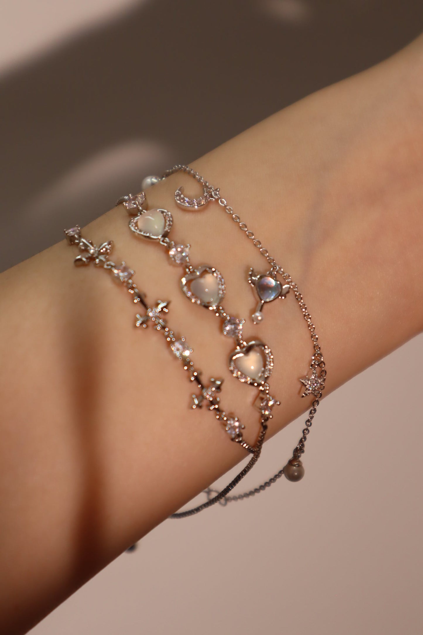 Palladium White Gold Plated Multi Diamond Cross Bracelet