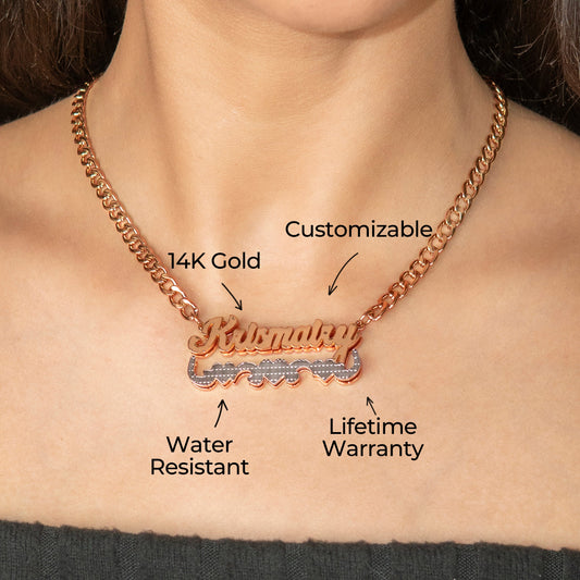 Women Jewelry - Rose Gold Name Necklace | Style # N11