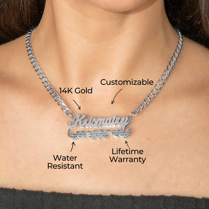 Women Jewelry - White Gold Name Necklace | Style # N11