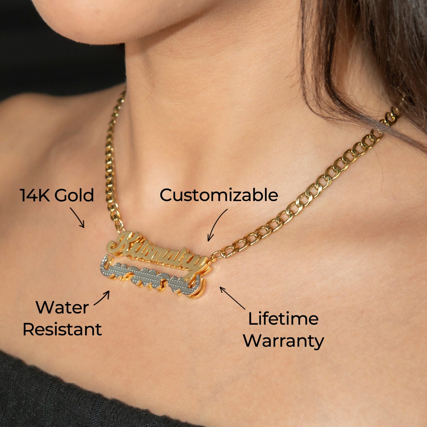 Women Jewelry - Gold Name Necklace | Style # N11