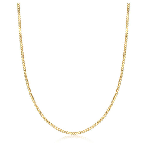 18K Gold Plated 2mm Cuban Link Necklace