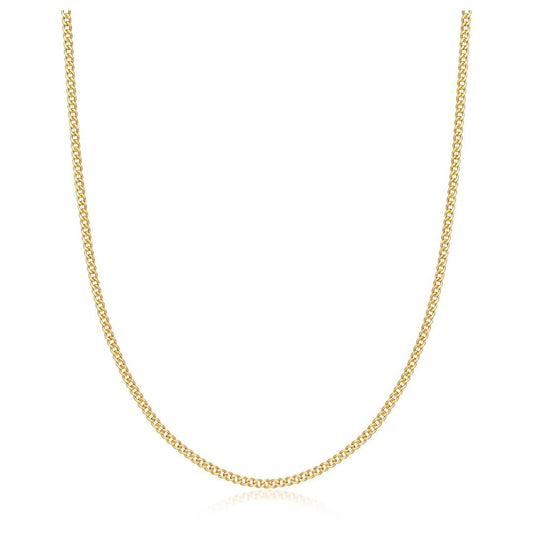 18K Gold Plated 2mm Cuban Link Necklace