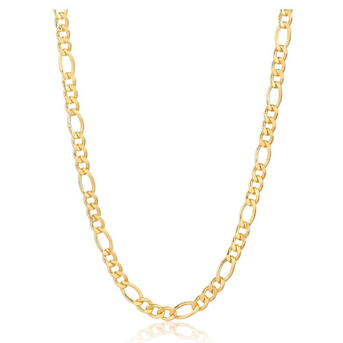 18K Gold Plated 4.5mm Figaro Chain Necklace