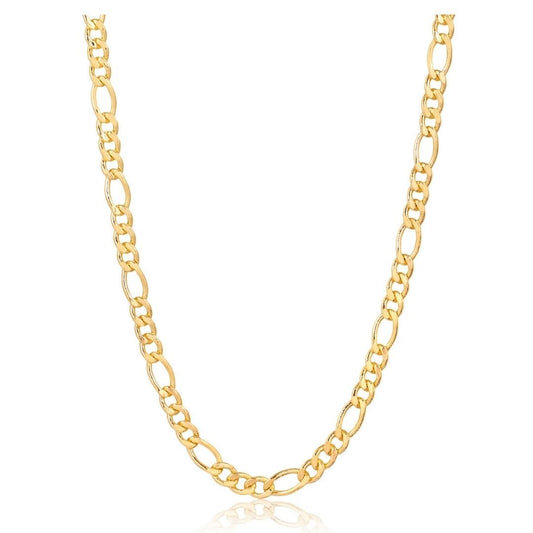 18K Gold Plated 4.5mm Figaro Chain Necklace