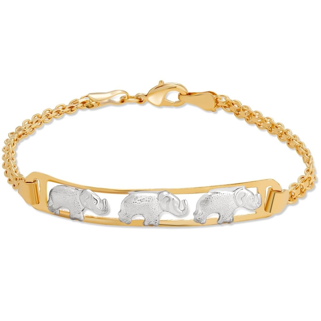 18K Gold Plated Good Luck Elephant Bracelet