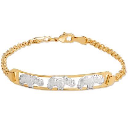 18K Gold Plated Good Luck Elephant Bracelet