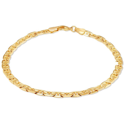 18K Gold Plated Pave Mariner Anklet