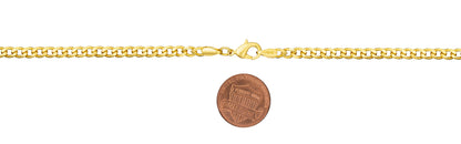 18k Cuban Chain Bracelet  (multiple thickness available)