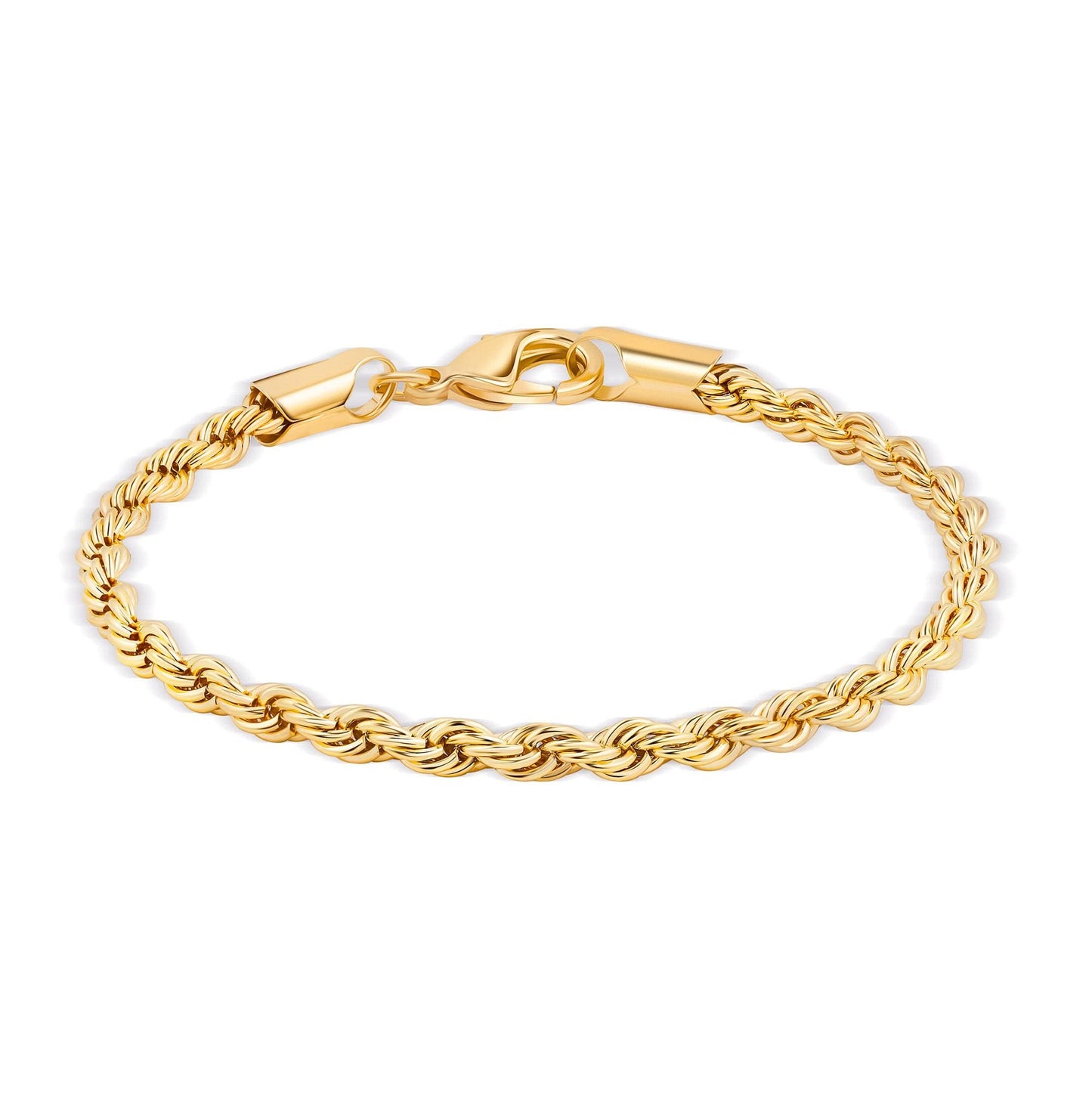 18k Gold Plated Rope Bracelets (multiple thickness available)