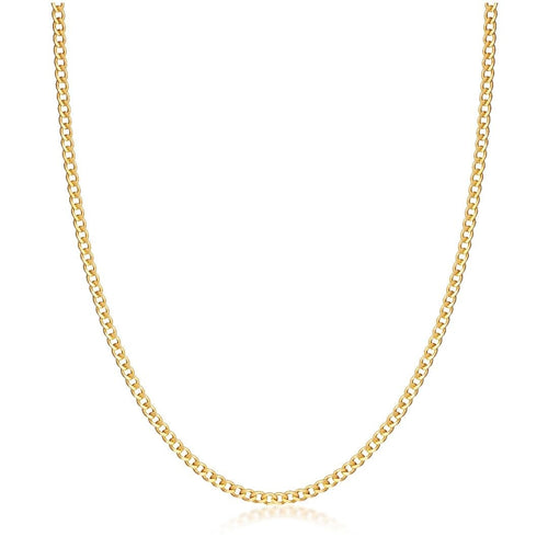 18K Gold Plated 3mm Cuban Link Necklace