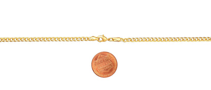 18K Gold Plated 4mm Cuban Link Necklace