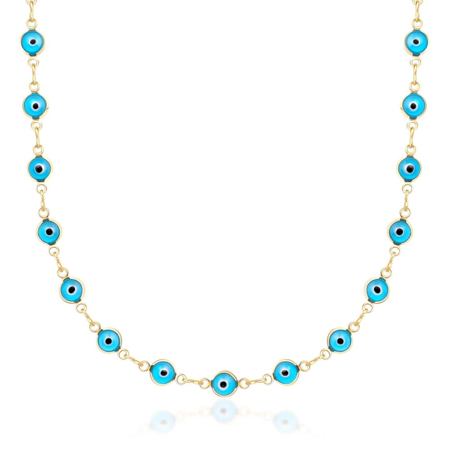 Barzel 18K Gold Plated Evil Eye Necklace - Made In Brazil