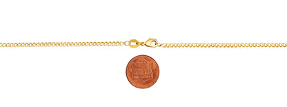 18K Gold Plated 3mm Cuban Link Necklace