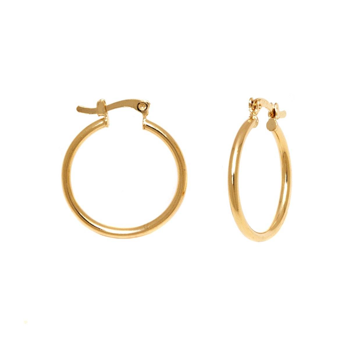 18K Gold Plated 2mm Hoop Earrings