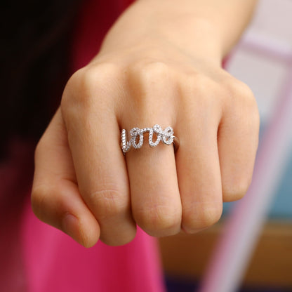 18K Gold Plated "LOVE" Ring