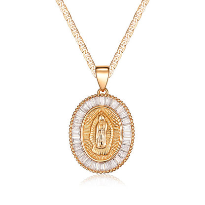 18K Gold Plated Mother Mary Necklace