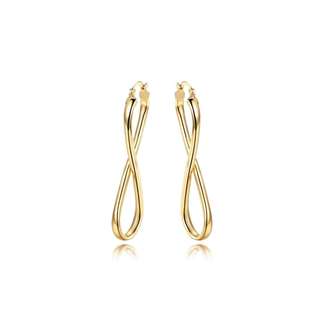 18K Gold Plated Infinity Hoop Earrings