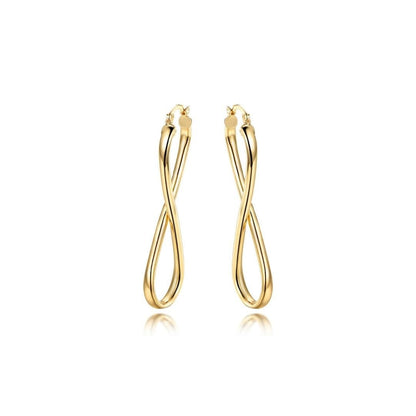 18K Gold Plated Infinity Hoop Earrings