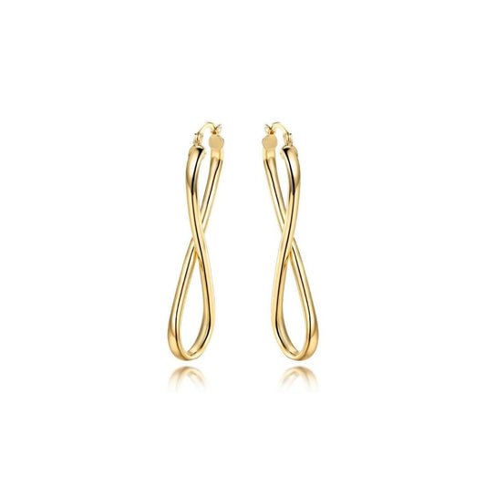 18K Gold Plated Infinity Hoop Earrings
