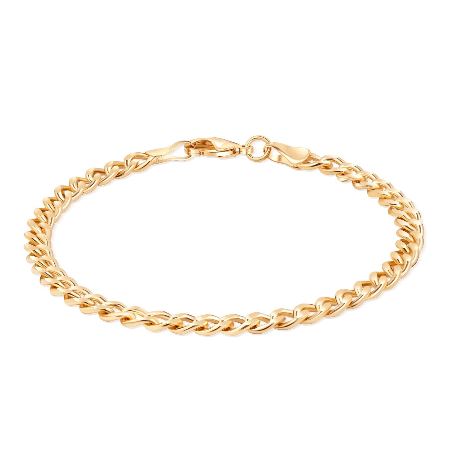 18k Cuban Chain Bracelet  (multiple thickness available)