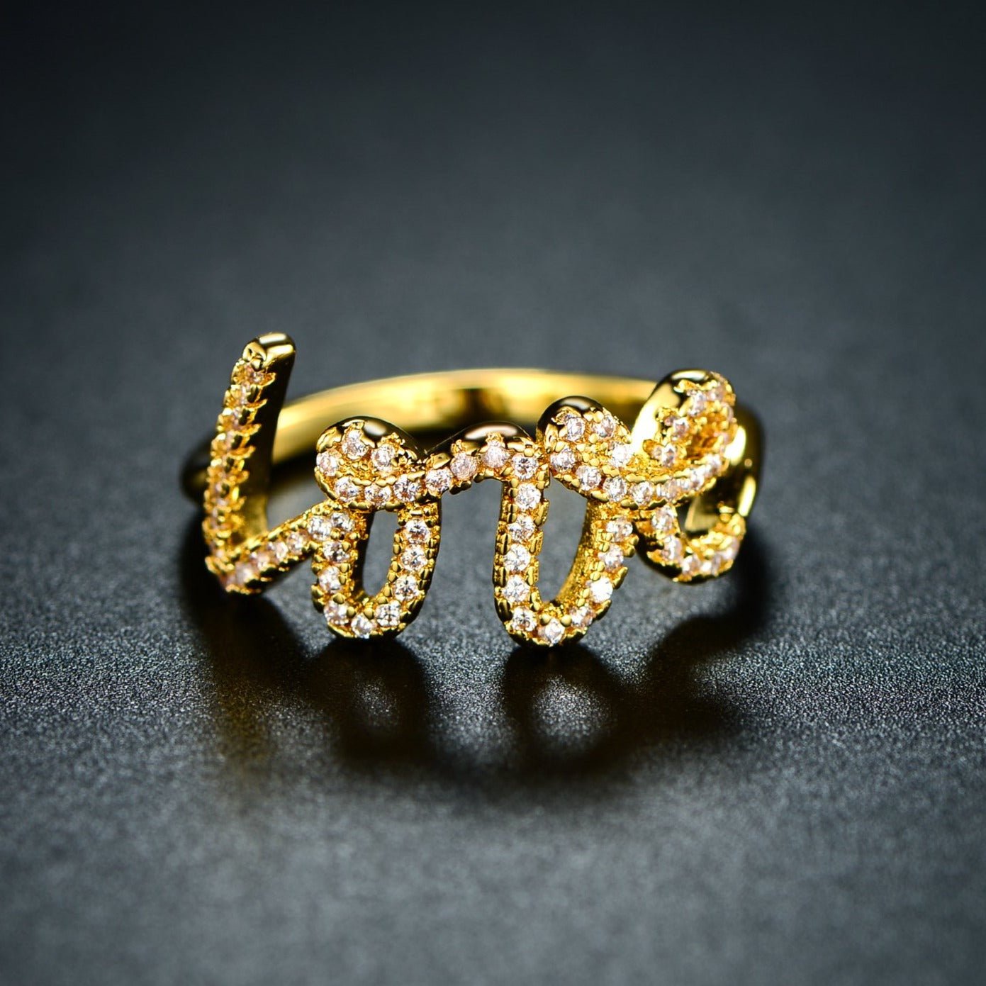 18K Gold Plated "LOVE" Ring