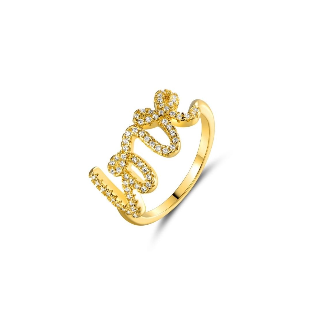 18K Gold Plated "LOVE" Ring