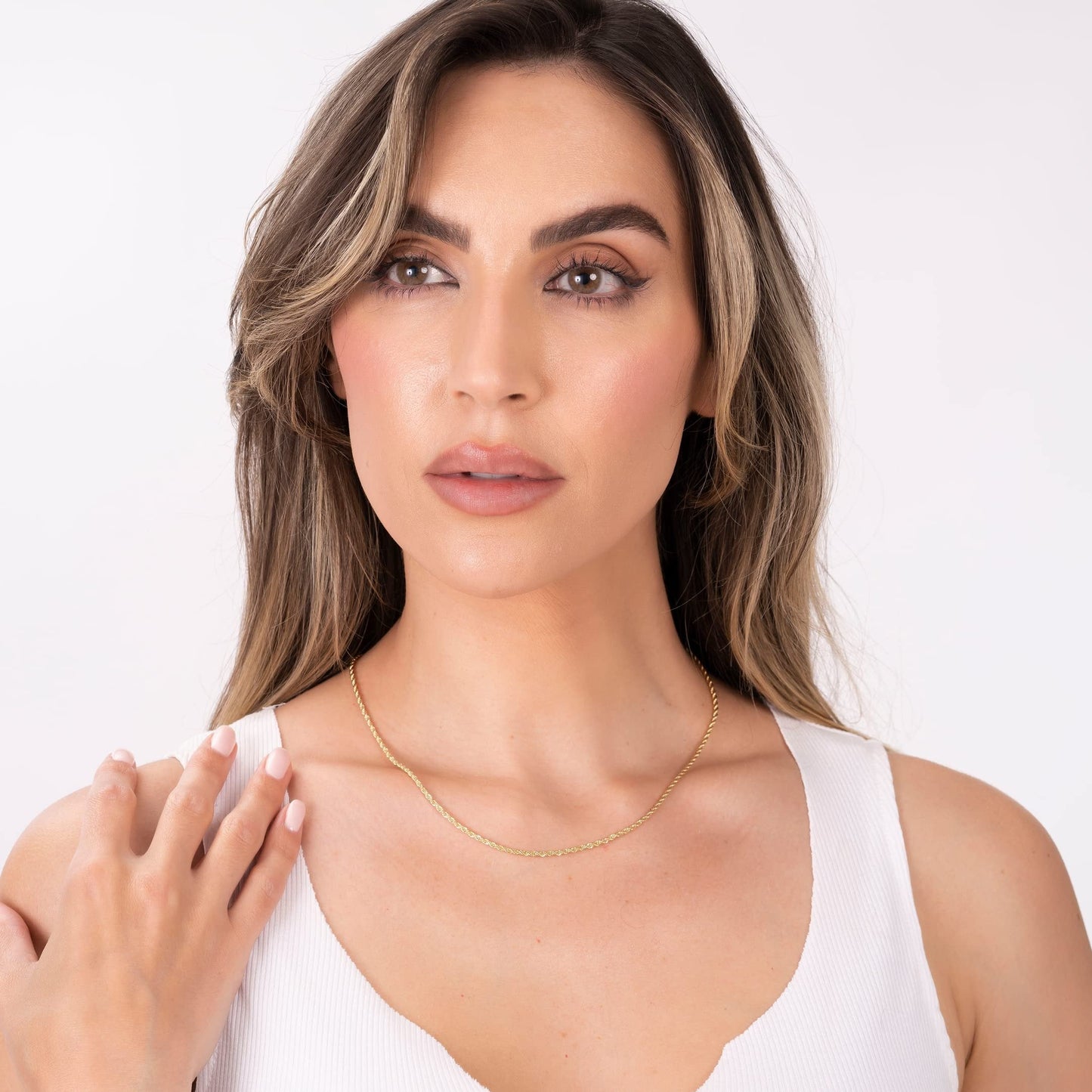 18k Gold Plated Rope Chain Necklace (available in multiple options)
