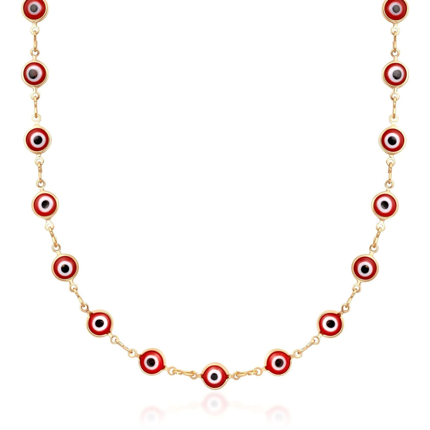 Barzel 18K Gold Plated Evil Eye Necklace - Made In Brazil