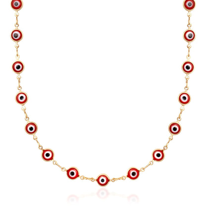Barzel 18K Gold Plated Evil Eye Necklace - Made In Brazil