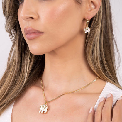 18K Gold Plated Lucky Elephant Set