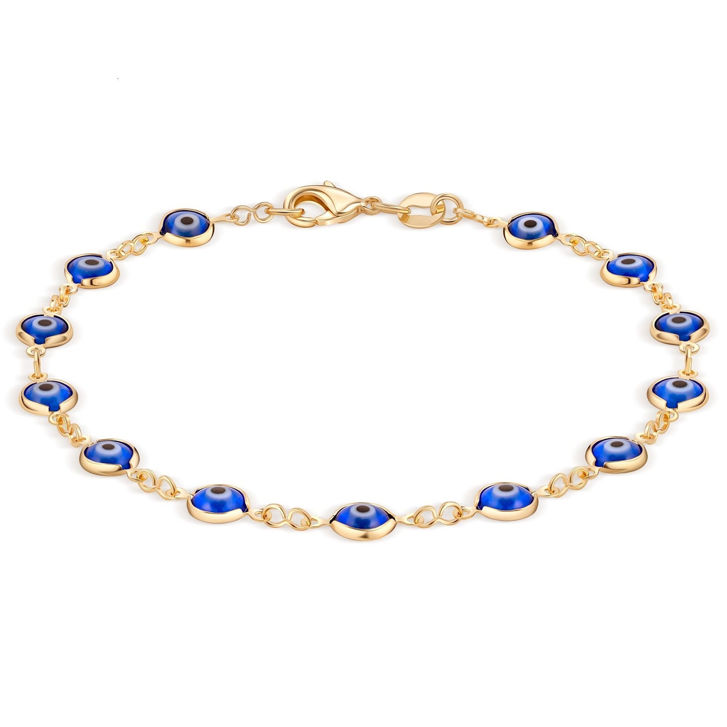 18k Gold Plated Evil Eye Anklet