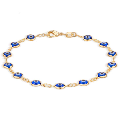 18k Gold Plated Evil Eye Anklet