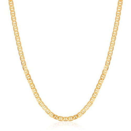 18K Gold Plated 4.5mm Flat Mariner Necklace