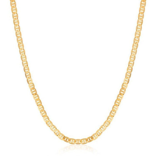 18K Gold Plated 4.5mm Flat Mariner Necklace