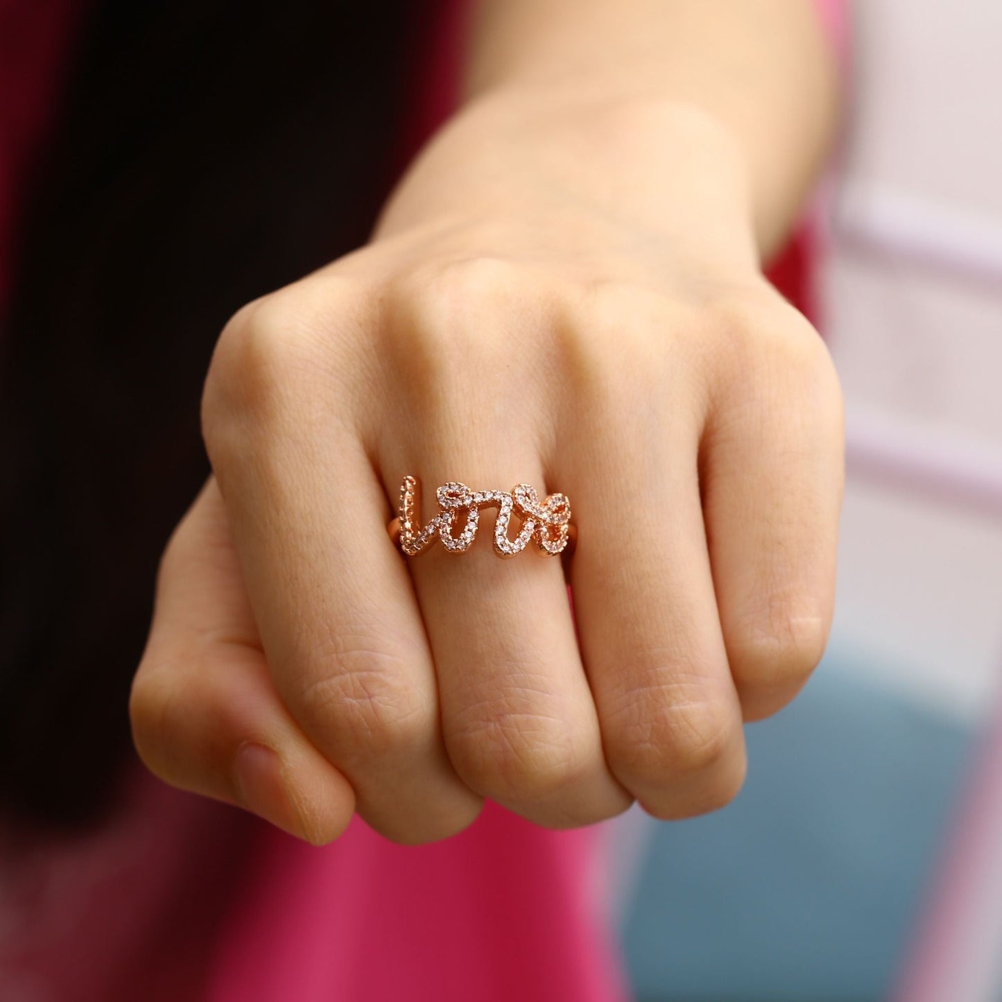 18K Gold Plated "LOVE" Ring