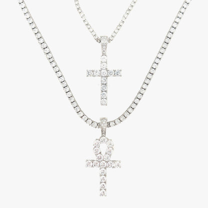 Cross Set in White Gold
