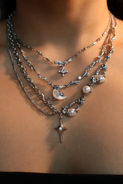 Moon Star Necklace Triple Pack