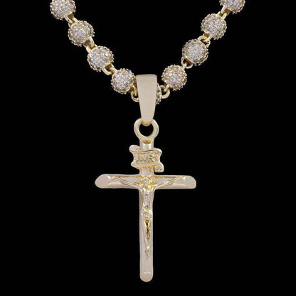 Crucifix Cross Pendant in Yellow Gold